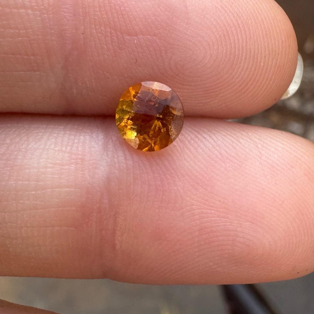 1.00 carat rare genuine Spessartine garnet loose in gem jar